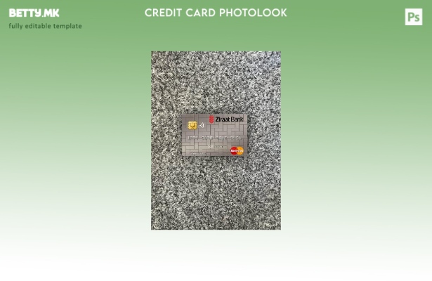 Модерен стил Узбекистан Ziraat банка мастер картички photolook преден шаблон