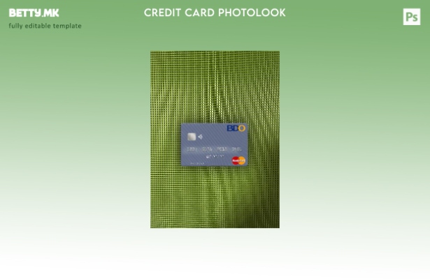 Модерен стил Филипински Banco de Oro мастер картичка со фото изглед преден шабло