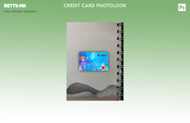 Модерен стил Франција Groupe BPCE банка мастеркард photolook преден шаблон