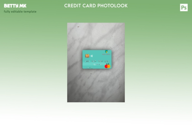 Модерен стил Холандија ABN AMRO Bank Mastercard photolook преден шаблон