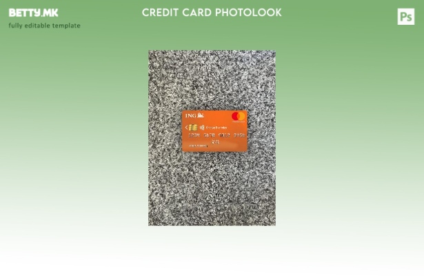 Модерен стил Холандија ING Orange MasterCard преден шаблон за фото изглед
