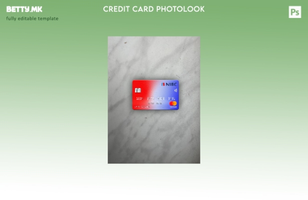 Модерен стил Холандија NIBC Bank Mastercard photolook преден шаблон