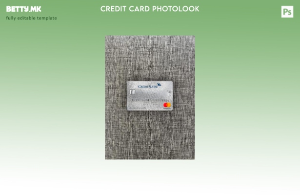Модерен стил Швајцарија Credit Suisse банка мастер карта photolook предниот шабл