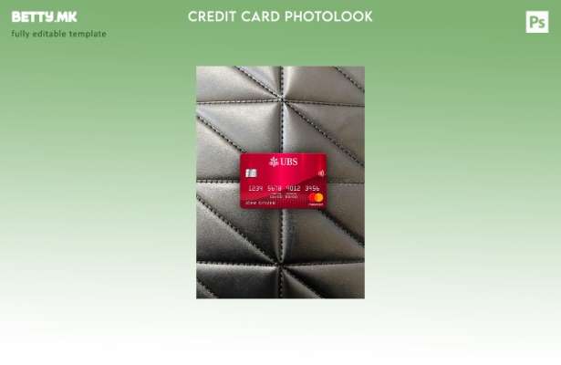 Модерен стил Швајцарија UBS банка мастеркард photolook преден шаблон
