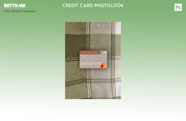 Модерен стил Шпанија Bankinter Mastercard photolook преден шаблон