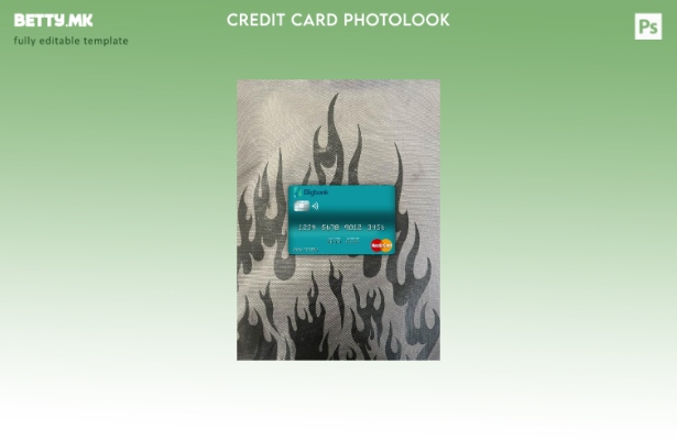 Модерен стил на Естонија Бигбанк Mastercard photolook преден шаблон