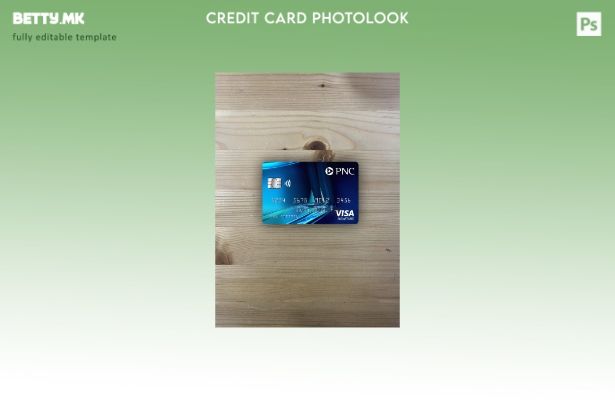 Модерен стил на САД PNC банка виза картичка photolook пред шаблон