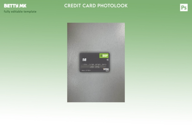 Модерен стил на Фиџи Банката на Јужен Пацифик, преден шаблон за дебитна картичка