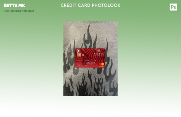 Модерен стил на предниот шаблон за мастер картички на Хонг Конг Банката на Кина