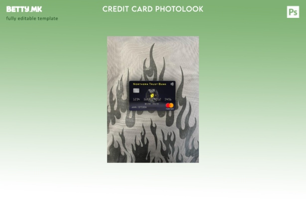 Модерен стил на предниот шаблон за мастер картички на USA Northern Trust Bank