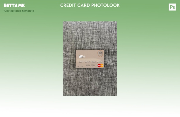 Модерен стил на предниот шаблон за мастер картички со фото изглед на Иран Сепах