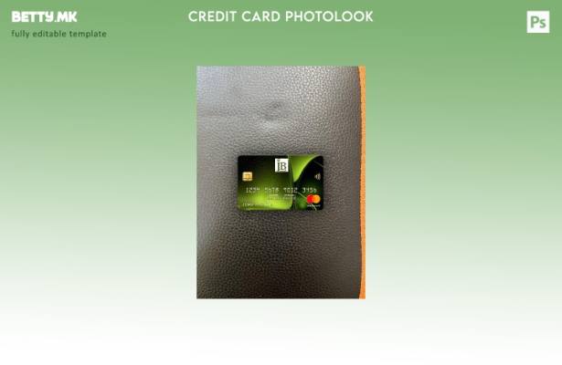 Модерен стил на предниот шаблон за мастер картички со фото изглед на Либерија ИБ