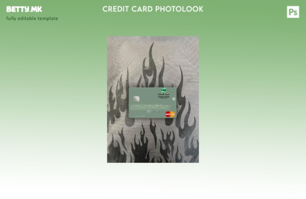 Модерен стил на предниот шаблон за мастер картички со фото изглед на Либија Саха