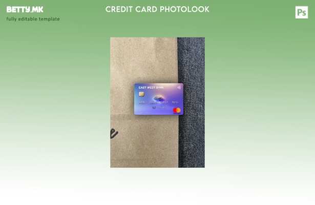 Модерен стил на предниот шаблон за мастер картички со фото изглед на САД на Исто