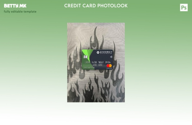 Модерен стил на предниот шаблон за мастер картички со фото изглед на Тајванската