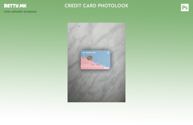 Модерен стил на предниот шаблон за слика за виза картичка на банката на САД на Б