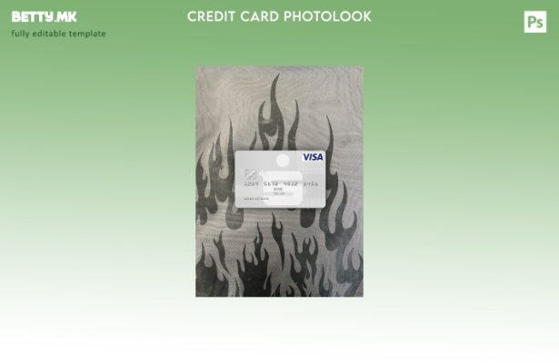 Модерен стил на предниот шаблон за фото изглед на Германија Sparkasse Visa