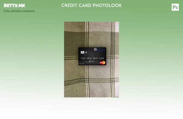 Модерен стил на предниот шаблон за фотографска мастер карта на Катар Доха банка