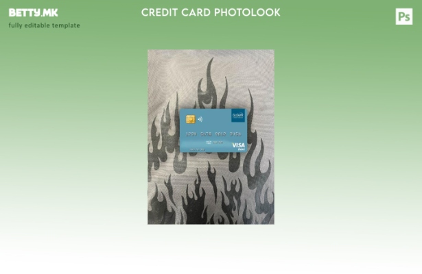 Модерен стил на предниот шаблон за фотографски изглед на дебитна картичка на Tog