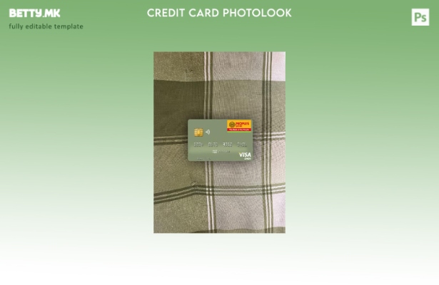 Модерен стил на предниот шаблон за фото изглед на виза дебитна картичка на Народ