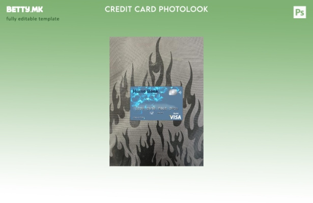 Модерен стил на предниот шаблон за фото изглед на виза картичка на банката на Ав
