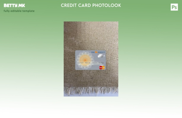 Модерен стил на предниот шаблон за фото изглед на главна картичка на банката Авс