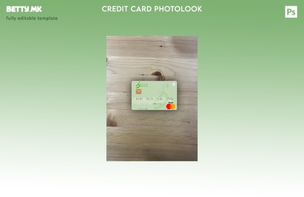 Модерен стил на предниот шаблон за фото изглед на мастер картички на Оман Банка