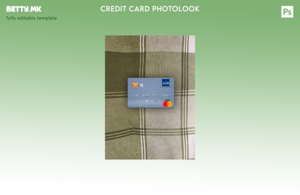 Модерен стил на предниот шаблон за фото изглед на мастер картички на Палау АДБ б