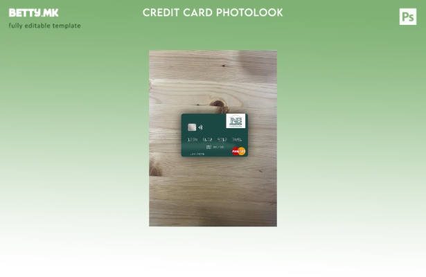 Модерен стил на предниот шаблон за фото изглед на мастер картички на СКНА банка