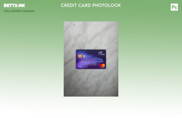 Модерен стил на предниот шаблон за фото изглед на мастеркард на Citibank во Хонг