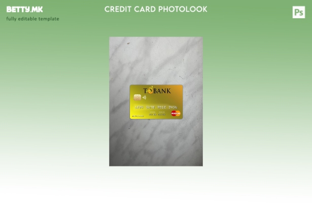 Модерен стил на предниот шаблон за фото изглед на мастеркартичката банка на Бута