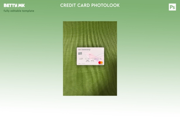 Модерен стил на шаблон преден шаблон за мастер картички со фото изглед на америк