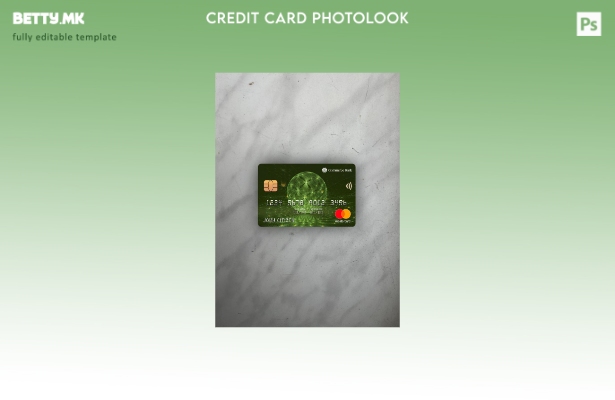 Модерен стил на USA Commerce bank mastercard photolook преден шаблон