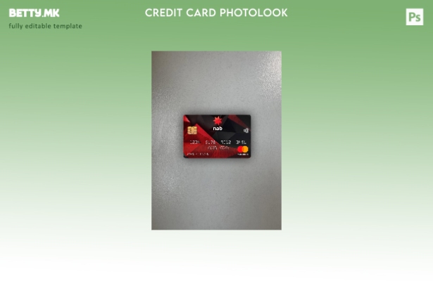 Модерен стил на USA NAB банка мастеркард photolook преден шаблон