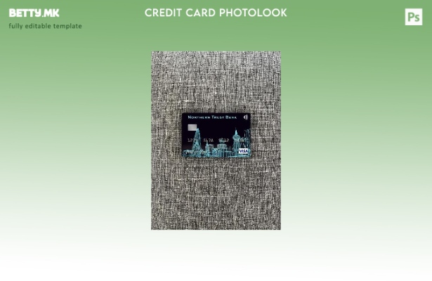 Модерен стил на USA Northern Trust Bank за виза картичка photolook преден шаблон