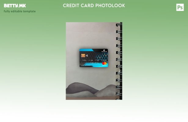 Модерен стил на USA Sutton bank mastercard photolook преден шаблон