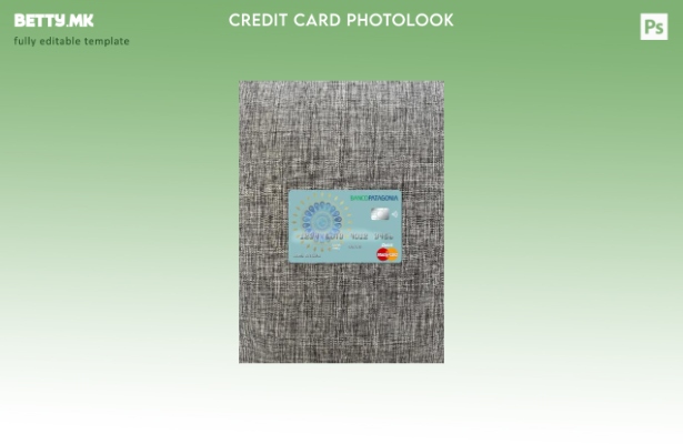 Модерен стил Argentina Banco Patagonia шаблон за фото изглед на мастер картичка