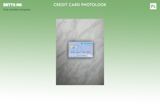 Модерен стил Namibia Banco Atlantico виза дебитна картичка photolook преден шабл
