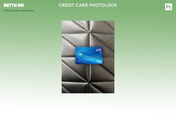 Модерен стил USA Citibank Visa Platinum шаблон за фото изглед на картичката