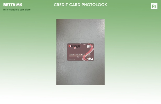 Модерен стил, преден шаблон за фотографски изглед на виза картичка на Австрија б