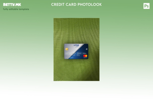 Модерен стил, шаблон за преден шаблон за мастер картички на Народната банка на Ф