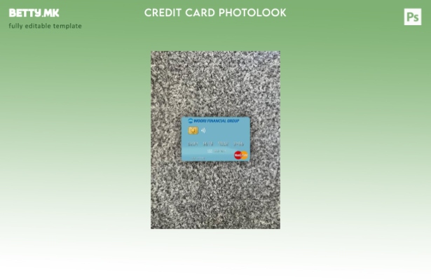 модерен стил Јужна Кореја Woori Financial Group за мастер карта photolook преден