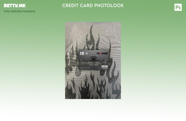 модерен стил Џорџија Либерти банка виза платина картичка photolook преден шаблон