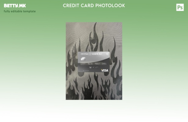 модерен стил Албанија Интеса Санпаоло банка виза картичка photolook преден шабло