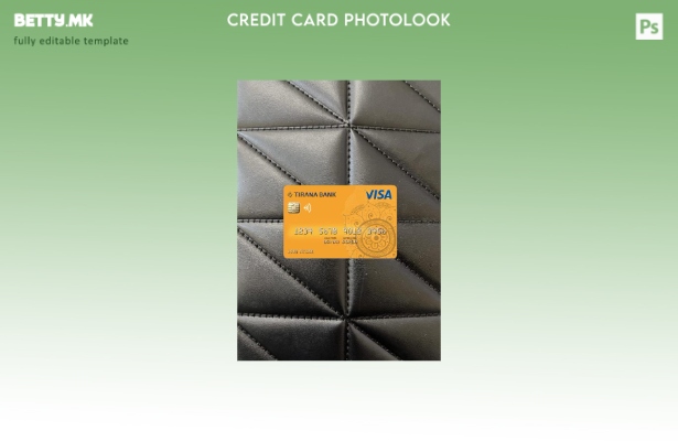 модерен стил Албанска банка Тирана со фото изглед на предниот шаблон