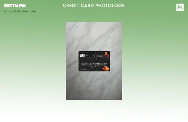 модерен стил Бахреин Ал Барака банка мастер картичка photolook предниот шаблон