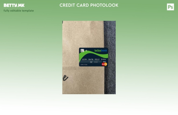модерен стил Белизе Belizebank mastercard photolook преден шаблон