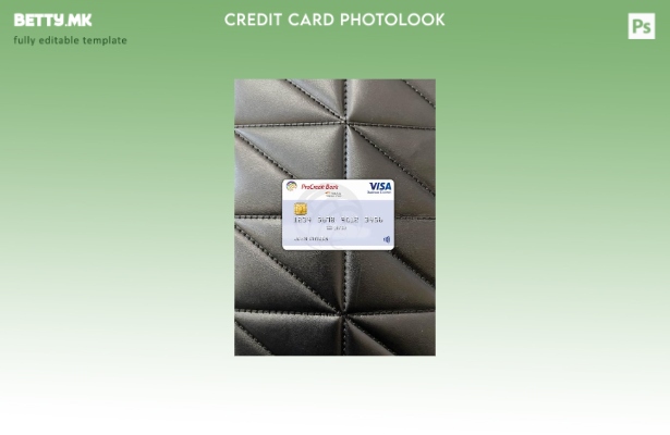 модерен стил Бугарија ProCredit Visa Electron photolook преден шаблон