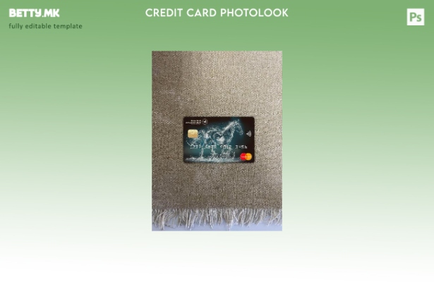 модерен стил Буркина Фасо Атлантик банка мастер карта photolook преден шаблон