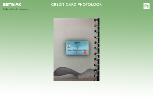 модерен стил Венецуела BBVA банка мастер карта photolook преден шаблон